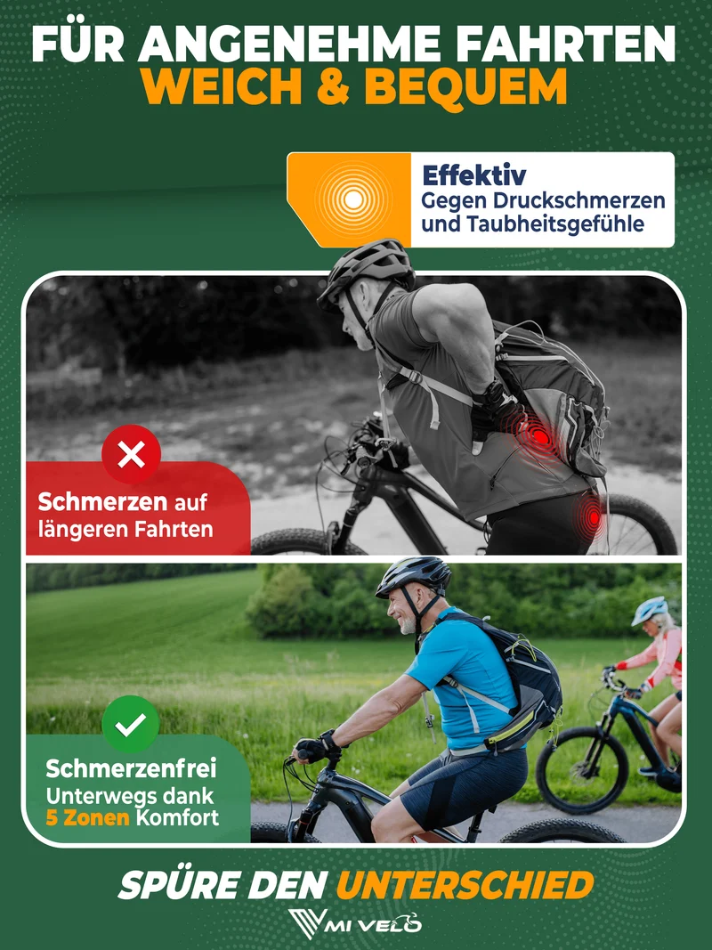 Ergonomischer Fahrradsattel mit Memory-Foam „Trekking“