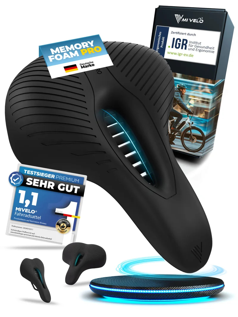 Ergonomischer Fahrradsattel mit Memory-Foam „Trekking“