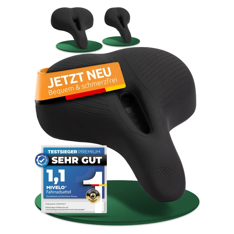 Ergonomischer Fahrradsattel mit Memory-Foam „City“