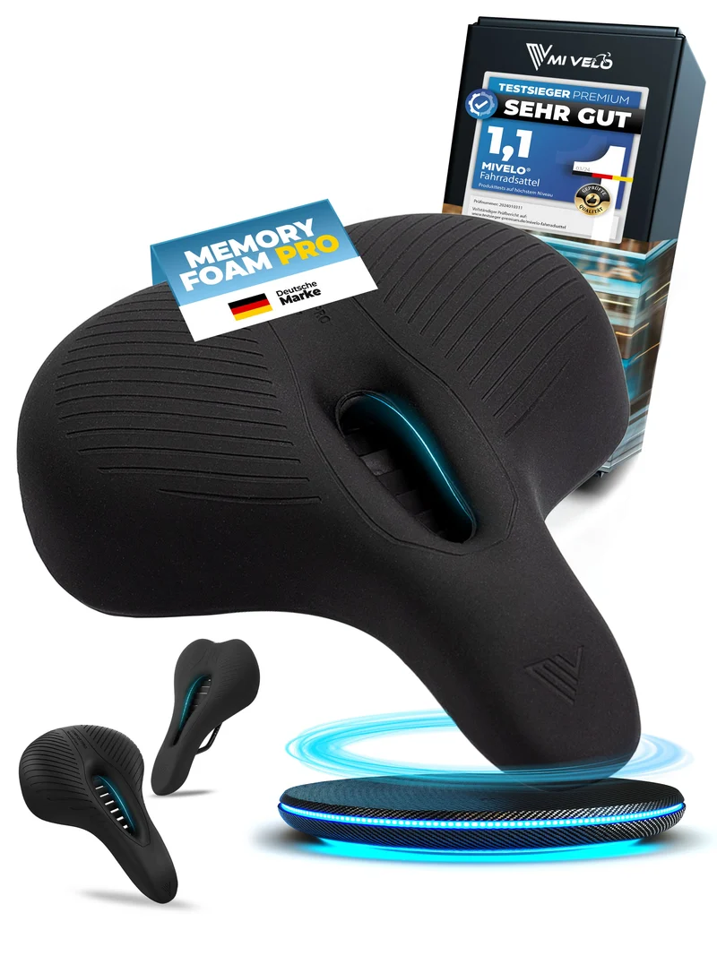 Ergonomischer Fahrradsattel mit Memory-Foam „City“