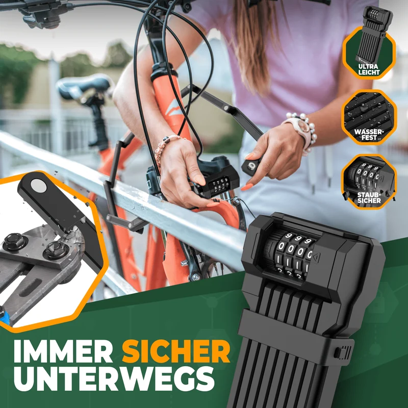 Faltschloss mit Zahlencode 85cm