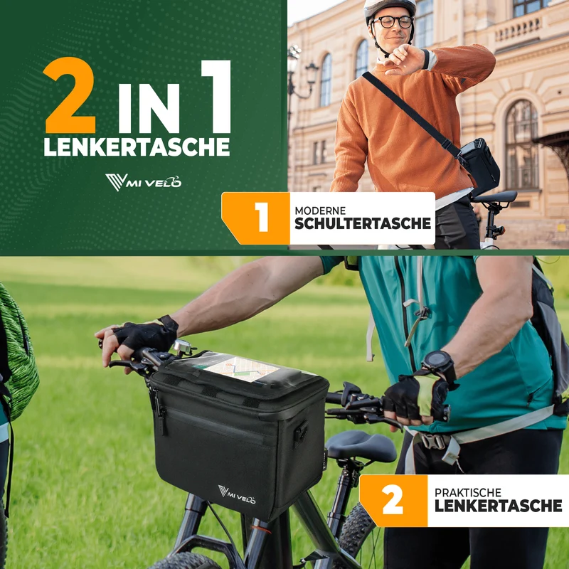 Lenkertasche mit verstellbarem Handyfach 6L „OSKAR“