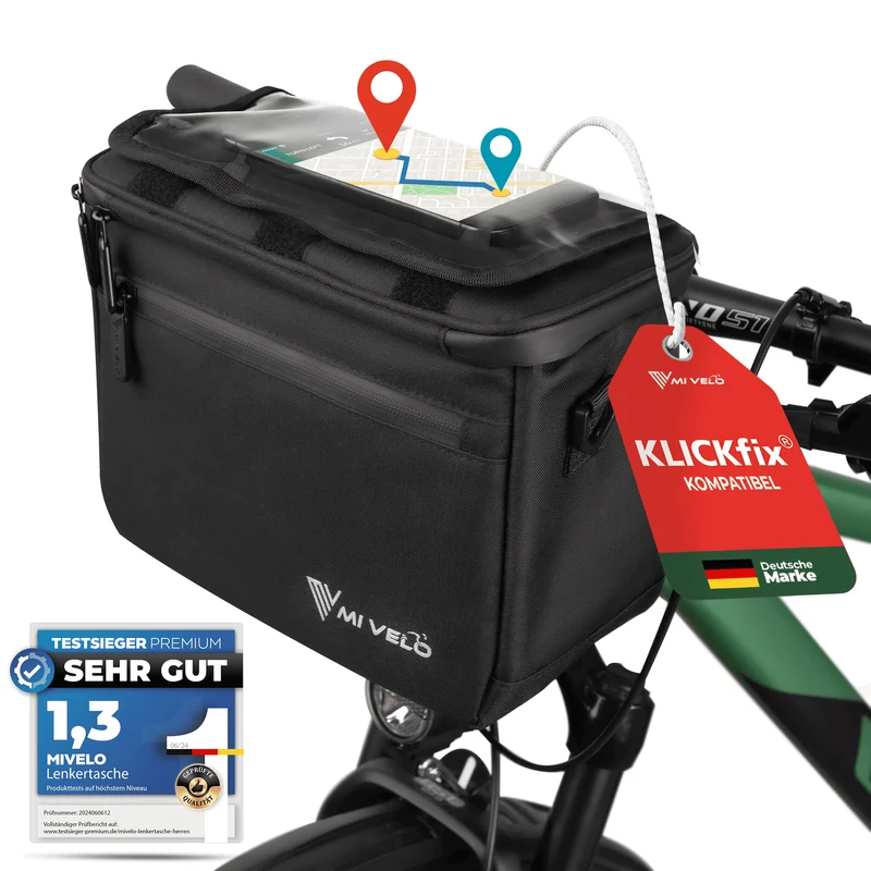 Lenkertasche mit verstellbarem Handyfach 6L „OSKAR“