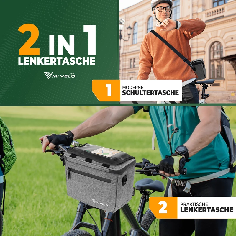 Lenkertasche mit verstellbarem Handyfach 6L „OSKAR“