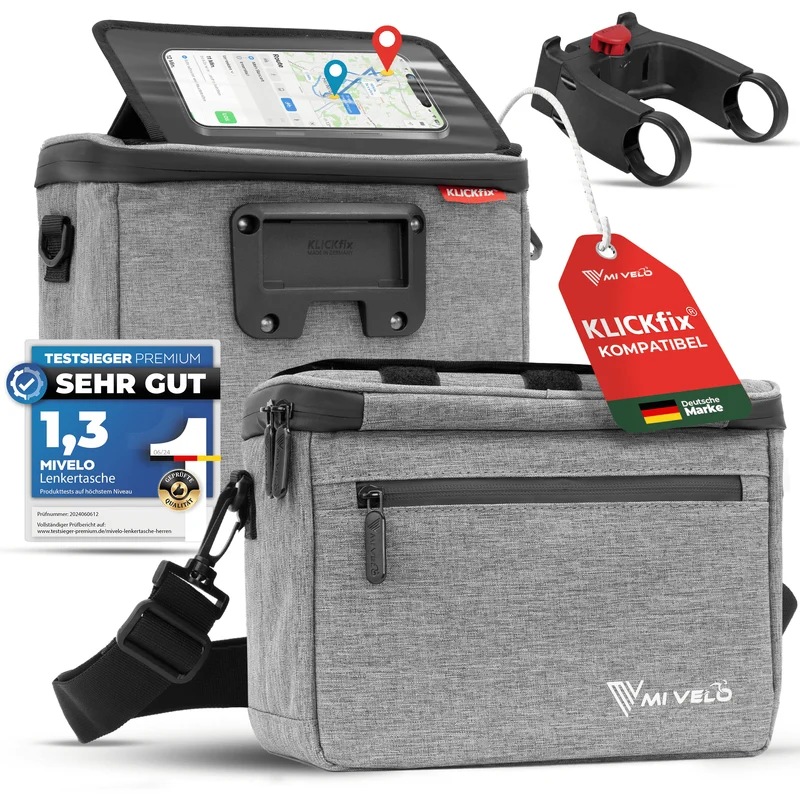 Lenkertasche mit verstellbarem Handyfach 6L „OSKAR“