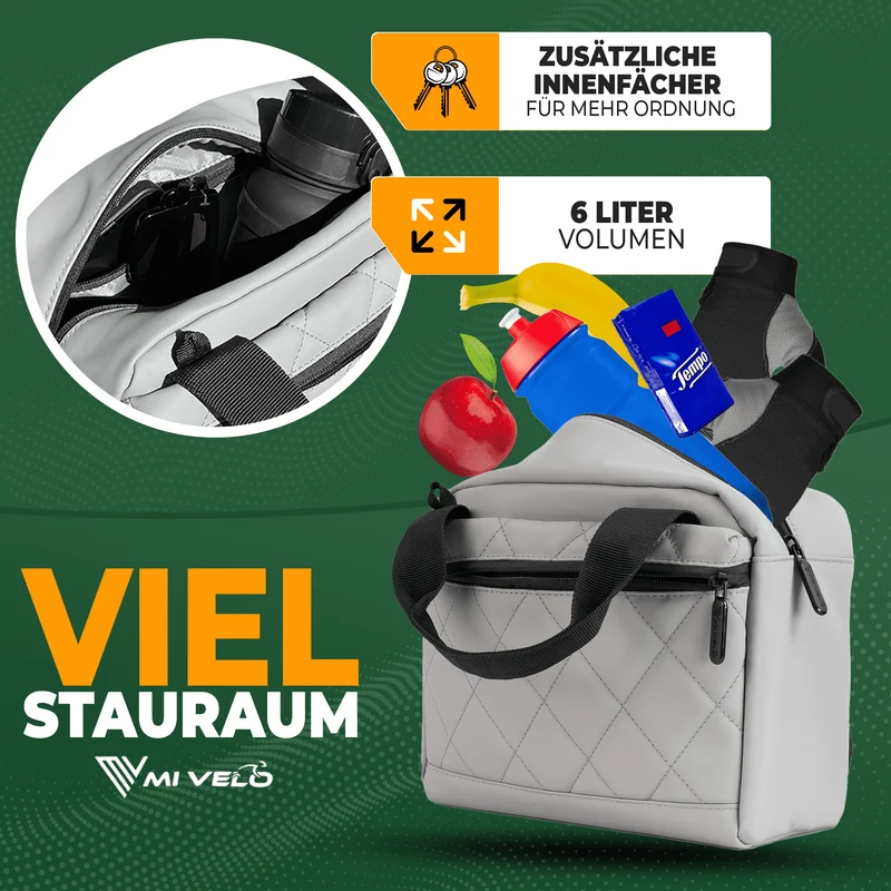 Lenkertasche mit Tragegriff 6L „LUNA“