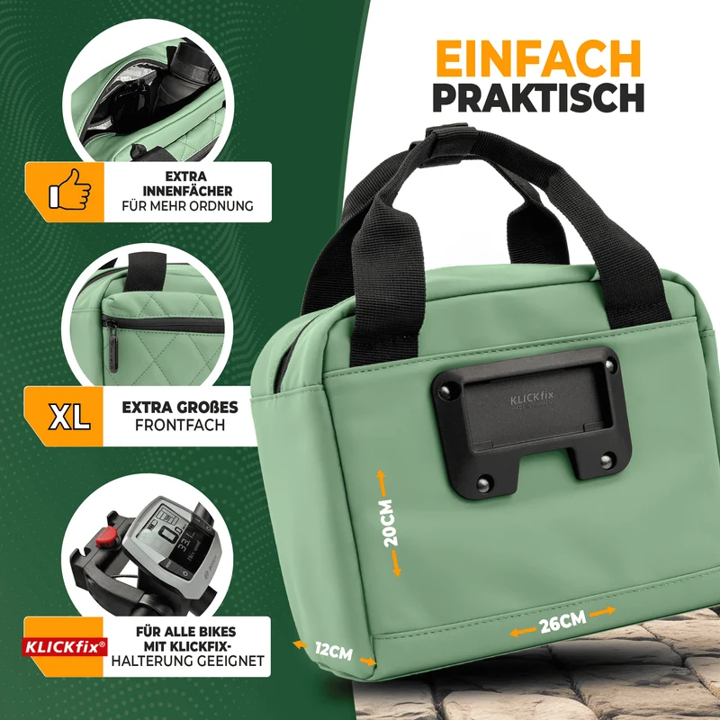 Lenkertasche mit Tragegriff 6L „LUNA“