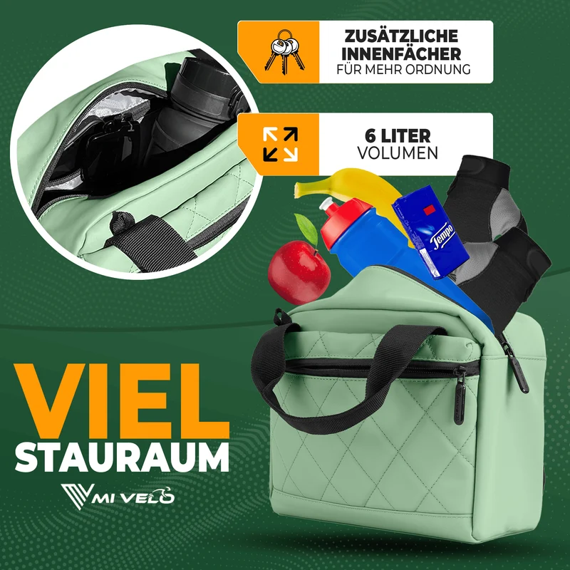 Lenkertasche mit Tragegriff 6L „LUNA“
