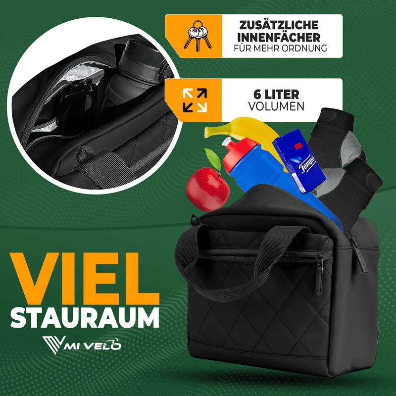 Lenkertasche mit Tragegriff 6L „LUNA“