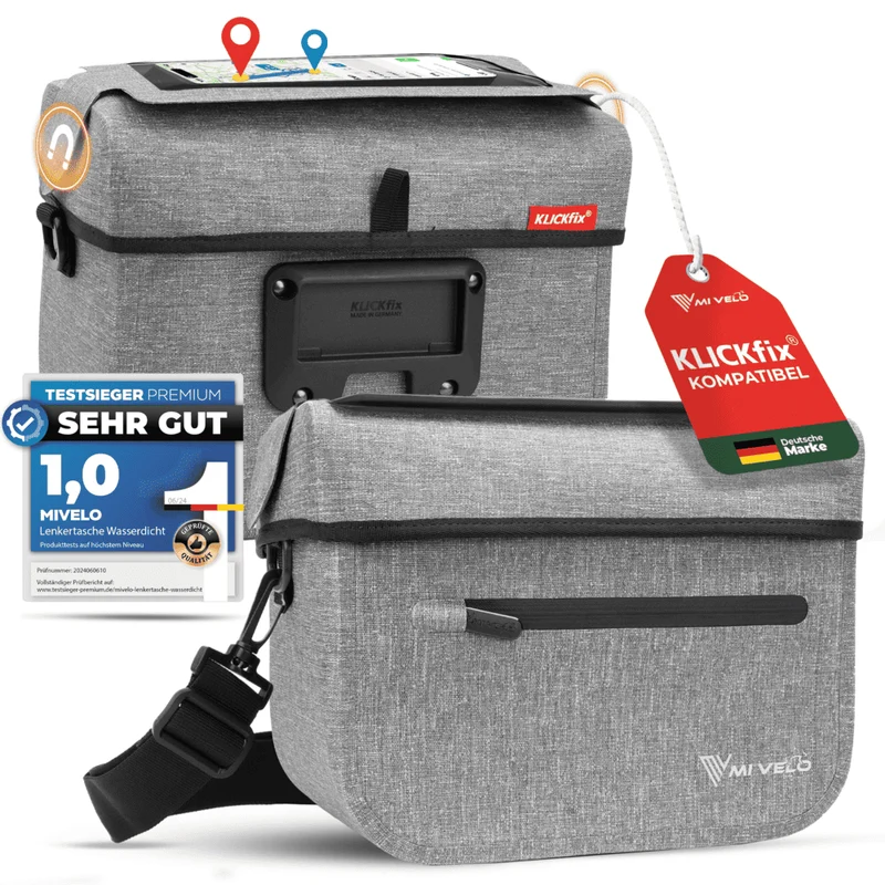 Wasserdichte Lenkertasche mit Handyfach 7L „BOB“