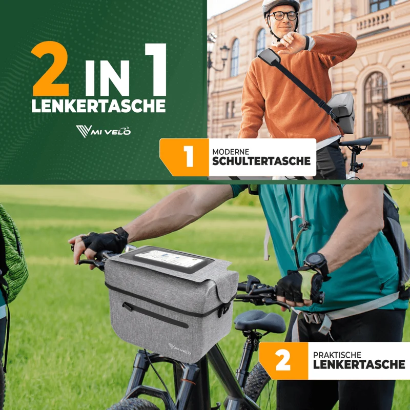 Wasserdichte Lenkertasche mit Handyfach 7L „BOB“