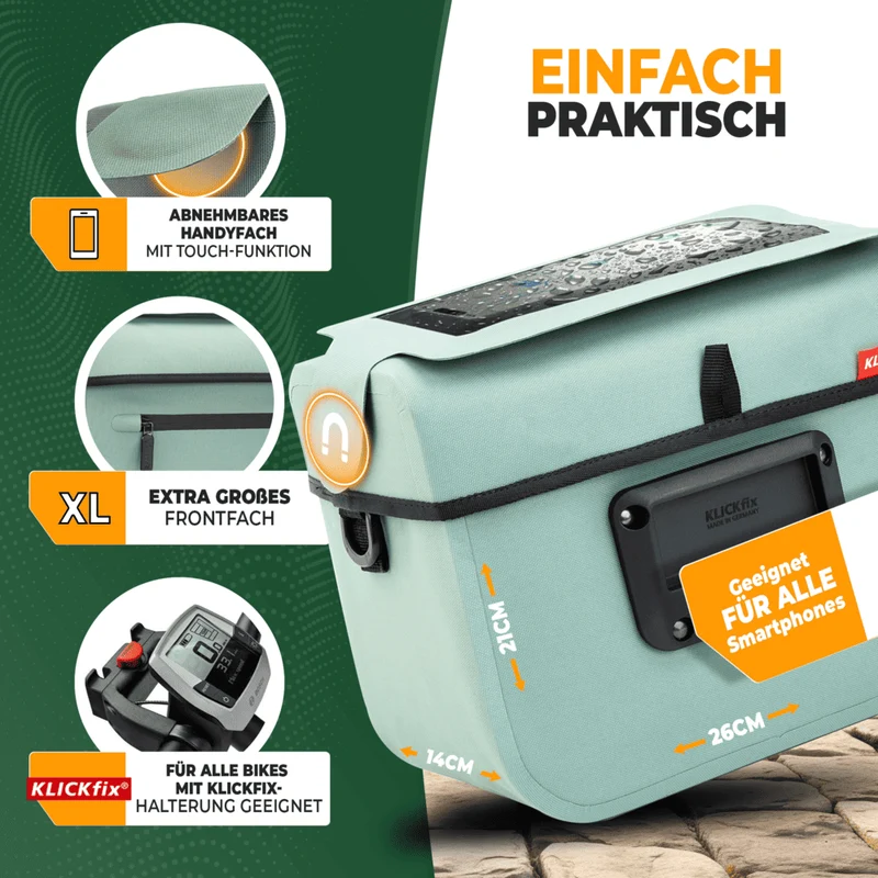 Wasserdichte Lenkertasche mit Handyfach 7L „BOB“