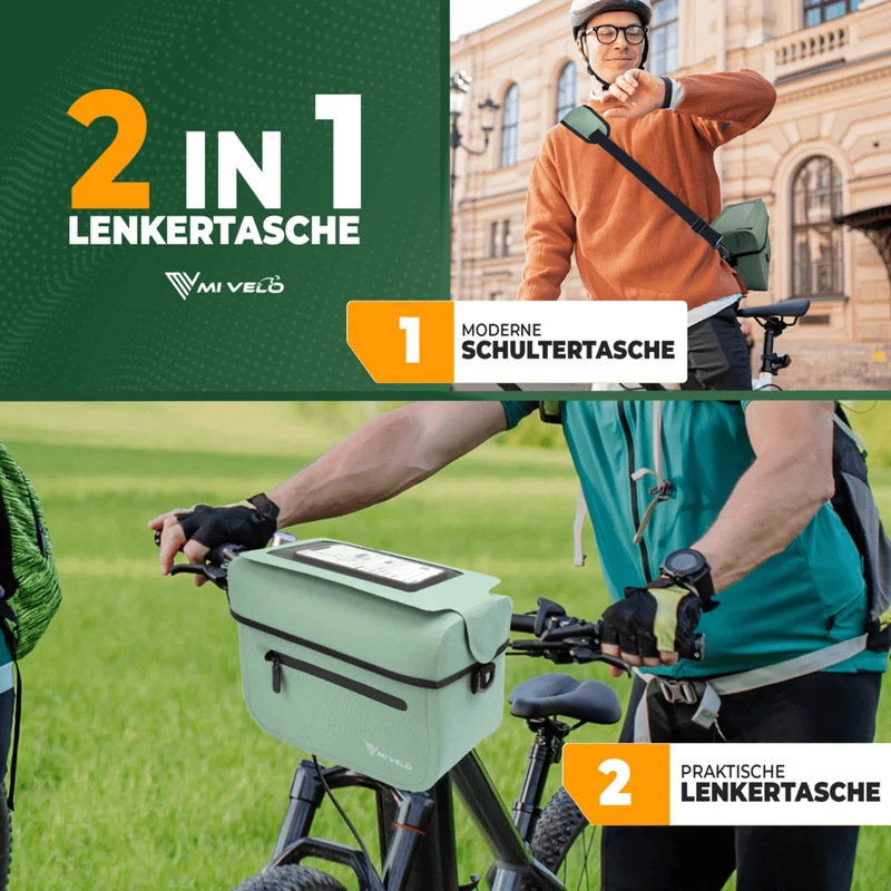 Wasserdichte Lenkertasche mit Handyfach 7L „BOB“