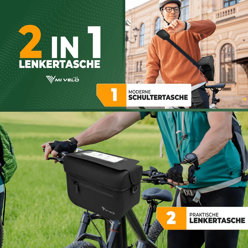 Wasserdichte Lenkertasche mit Handyfach 7L „BOB“