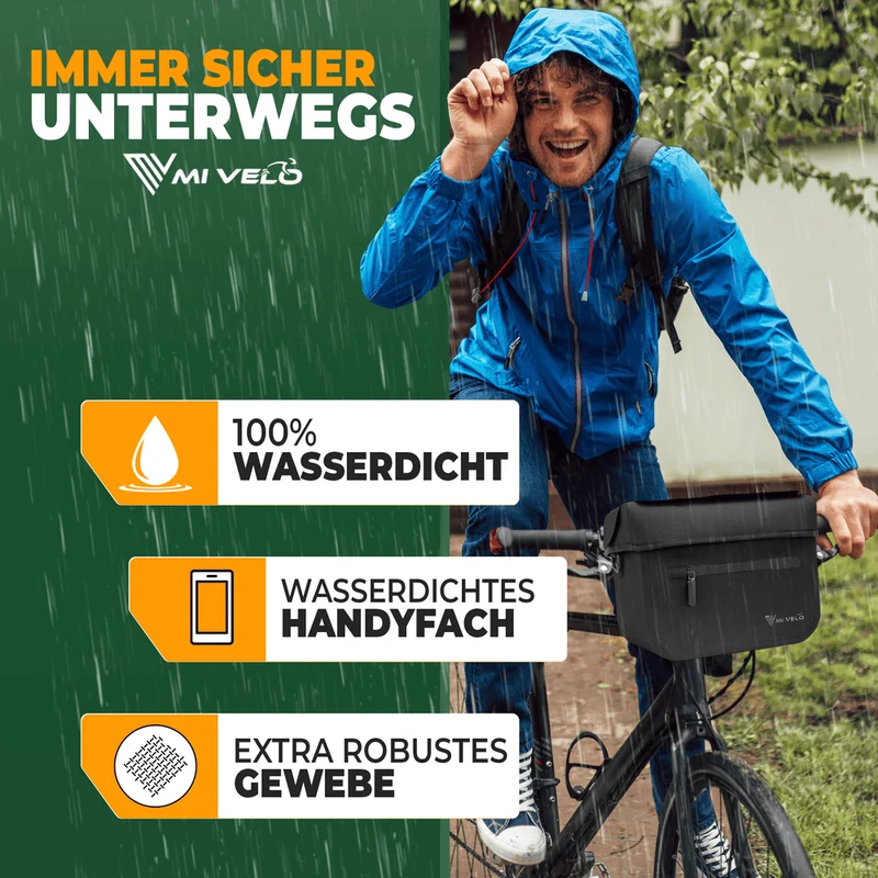 Wasserdichte Lenkertasche mit Handyfach 7L „BOB“