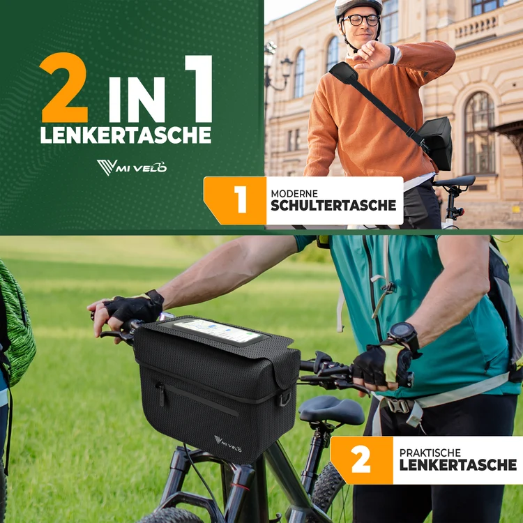 Wasserdichte Lenkertasche mit Handyfach 7L „BOB“