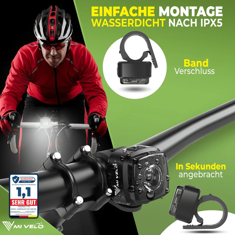 Fahrradlicht vorne 30Lux „CUBE Front“
