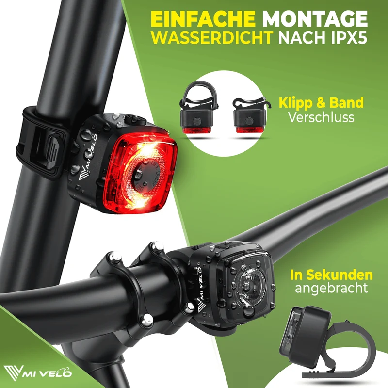 Fahrradlicht Set 30 LUX „CUBE ONE“