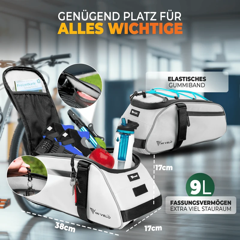 3in1 Gepäckträgertasche reflektierend 9L „NEO“