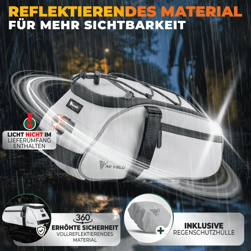 3in1 Gepäckträgertasche reflektierend 9L „NEO“