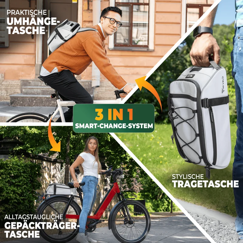 3in1 Gepäckträgertasche reflektierend 9L „NEO“