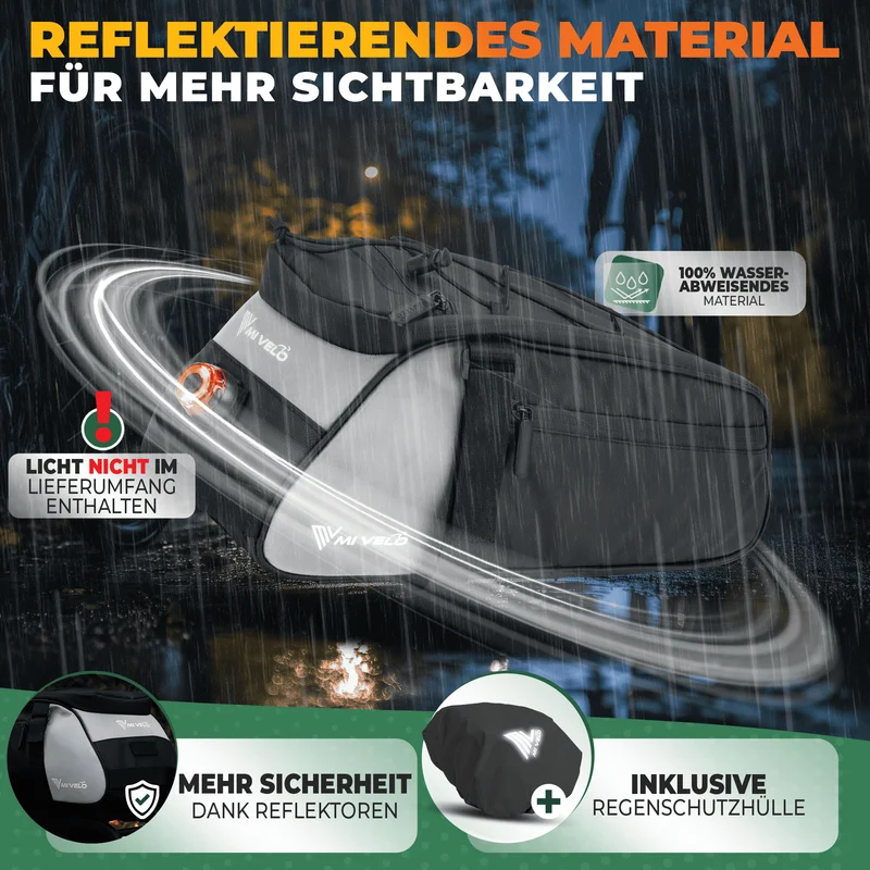 3in1 Gepäckträgertasche reflektierend 9L „NEO“