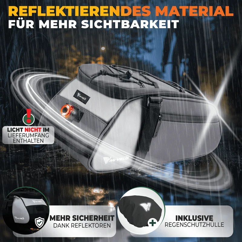 3in1 Gepäckträgertasche reflektierend 9L „NEO“