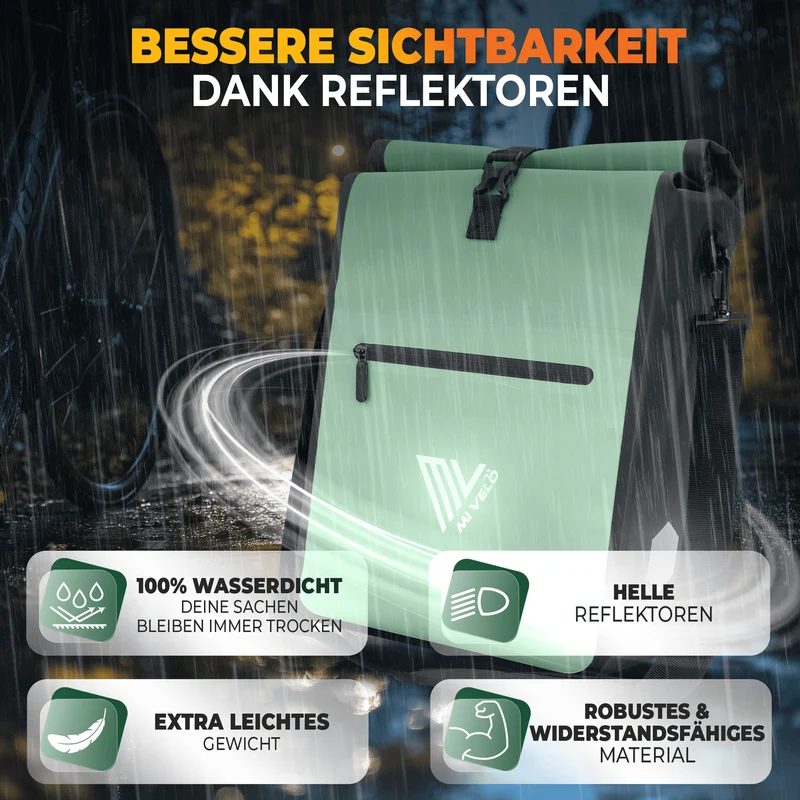 2in1 Fahrradtasche für Gepäckträger 25L „MAX“