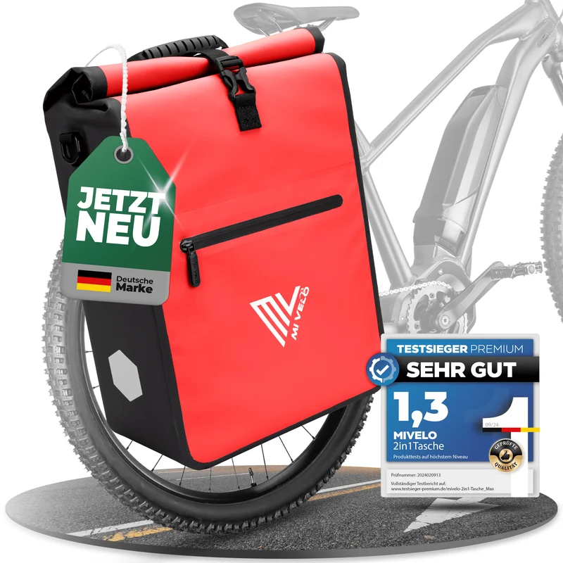 2in1 Fahrradtasche für Gepäckträger 25L „MAX“