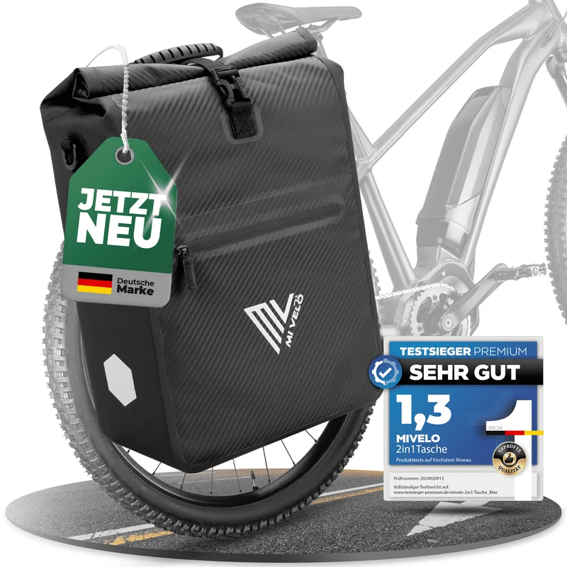 2in1 Fahrradtasche für Gepäckträger 25L „MAX“
