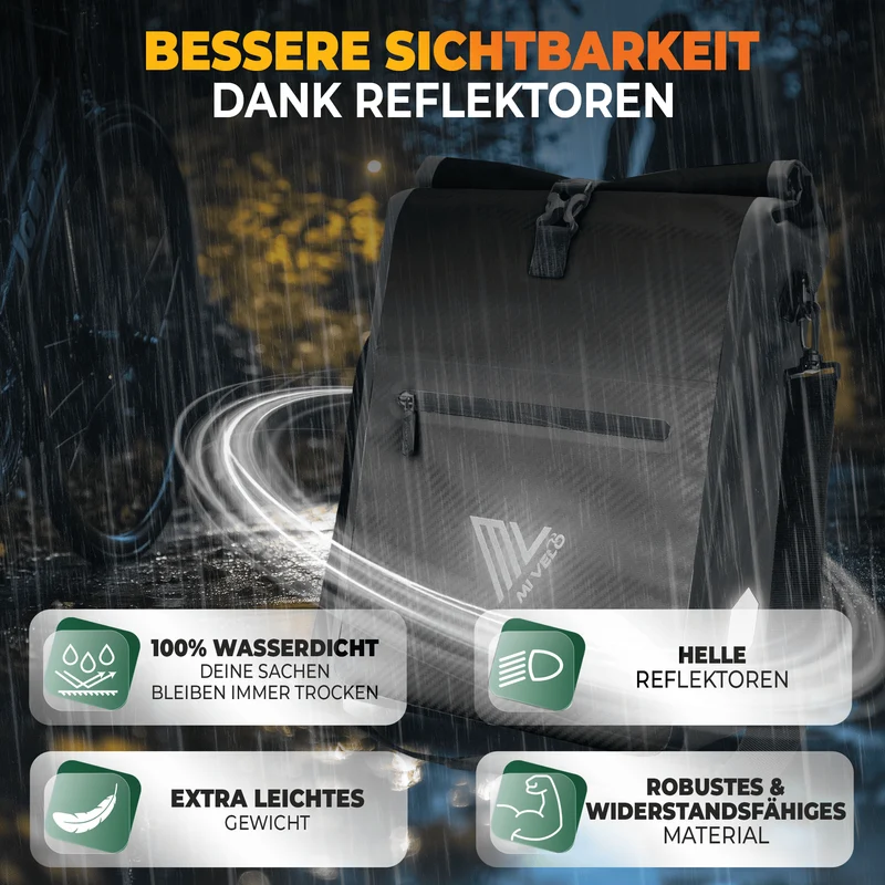 2in1 Fahrradtasche für Gepäckträger 25L „MAX“