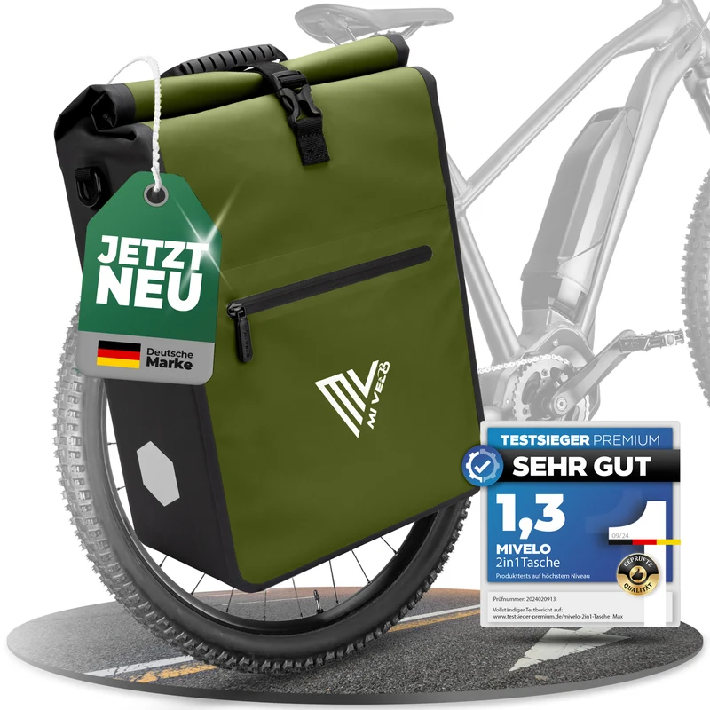 2in1 Fahrradtasche für Gepäckträger 25L „MAX“