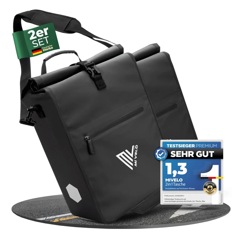 2in1 Fahrradtasche für Gepäckträger 25L „MAX“