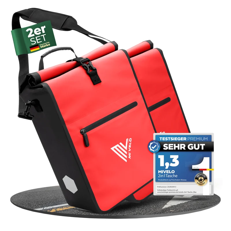 2in1 Fahrradtasche für Gepäckträger 25L „MAX“
