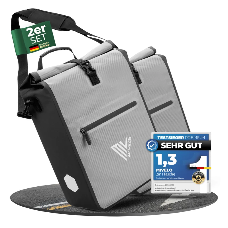 2in1 Fahrradtasche für Gepäckträger 25L „MAX“