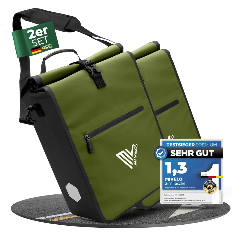2in1 Fahrradtasche für Gepäckträger 25L „MAX“