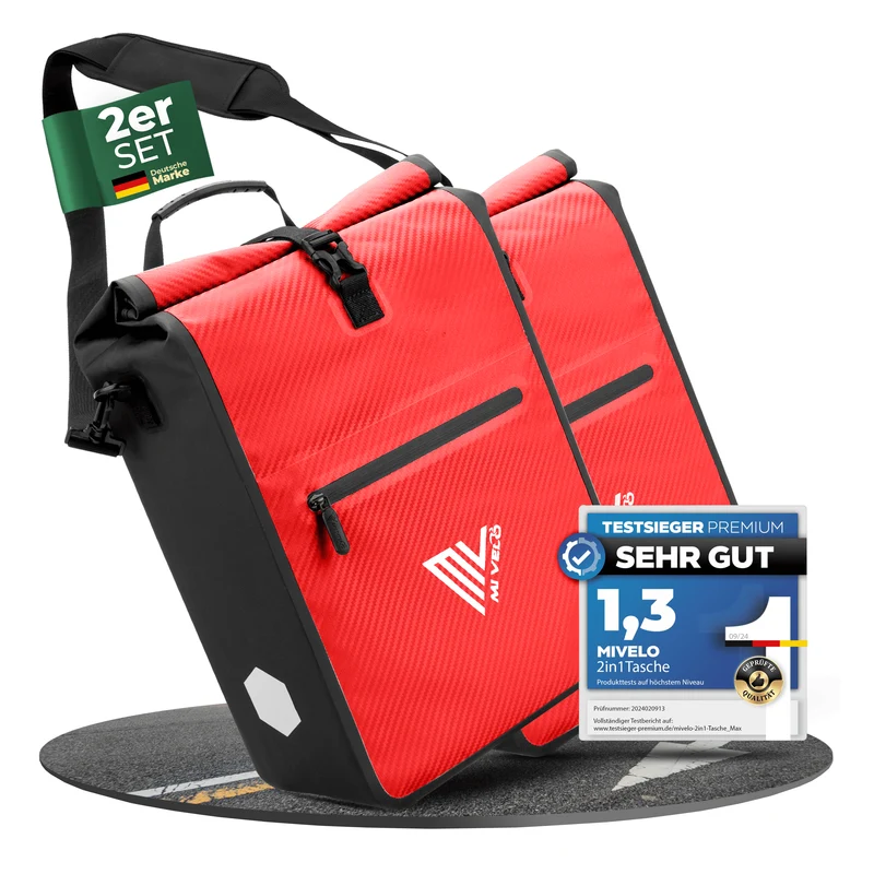 2in1 Fahrradtasche für Gepäckträger 25L „MAX“