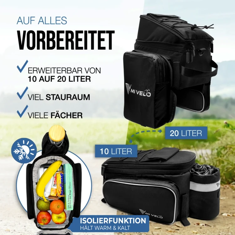 Gepäckträgertasche mit Kühlfunktion 10-20L „KEANU“