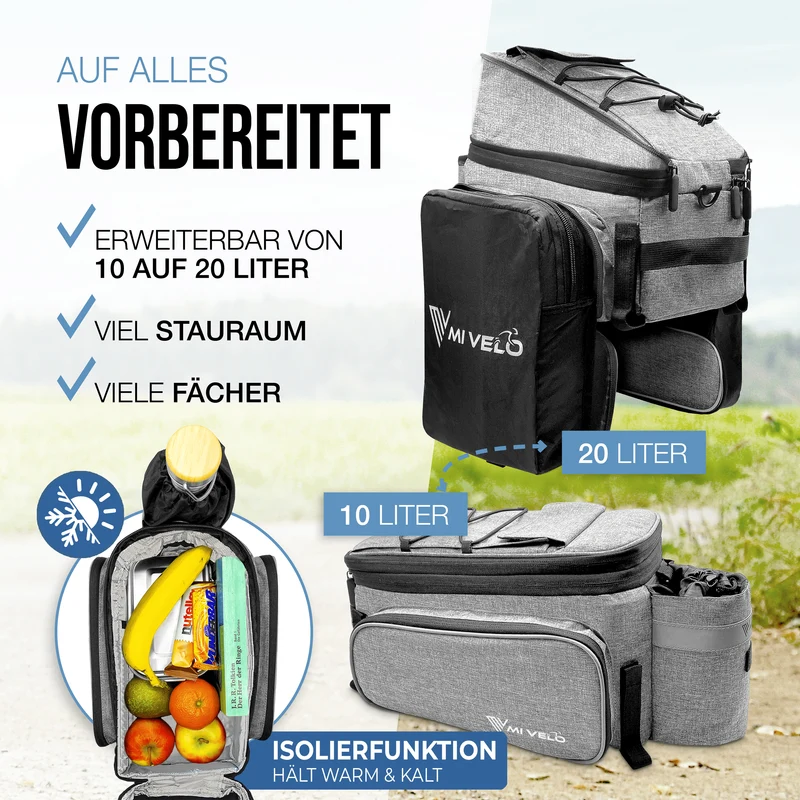 Gepäckträgertasche mit Kühlfunktion 10-20L „KEANU“