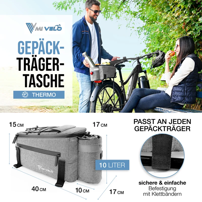 Isolierte Gepäckträgertasche 10L „AMICA“