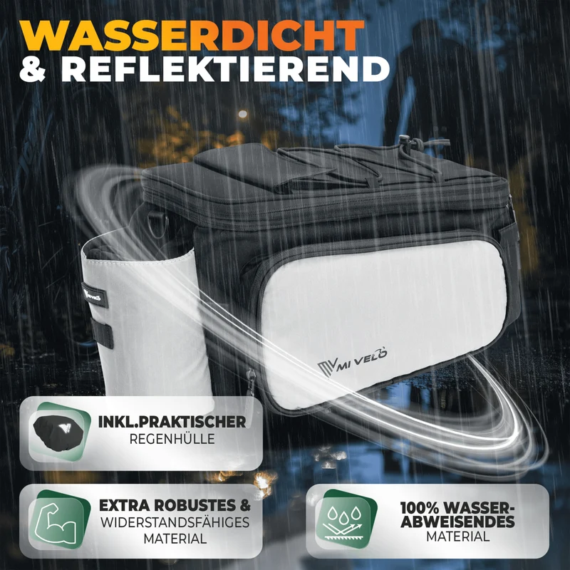 Gepäckträgertasche mit erweiterbarem Volumen 10-20L „FELIX“