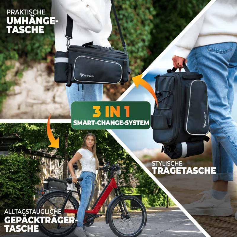 Gepäckträgertasche mit erweiterbarem Volumen 10-20L „FELIX“