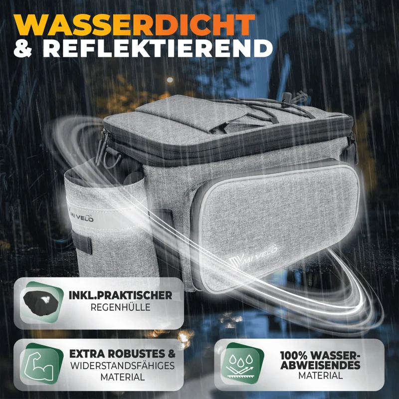 Gepäckträgertasche mit erweiterbarem Volumen 10-20L „FELIX“
