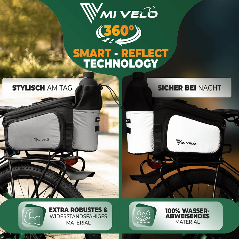 Gepäckträgertasche mit erweiterbarem Volumen 10-20L „FELIX“