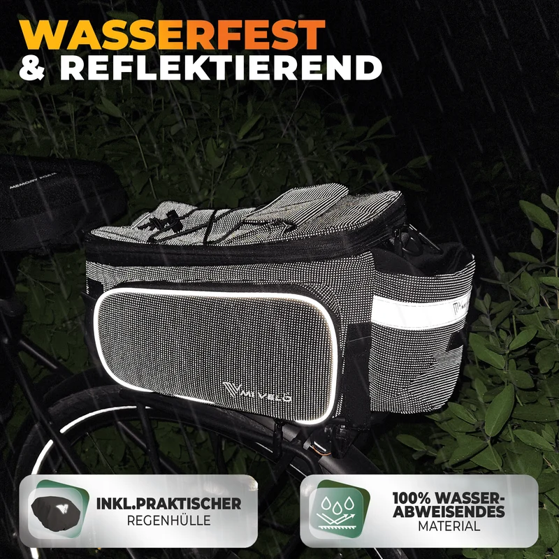 Gepäckträgertasche mit erweiterbarem Volumen 10-20L „FELIX“