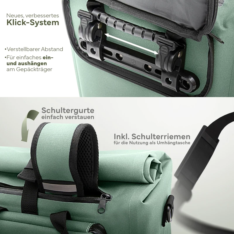 Fahrradtasche mit Rucksackfunktion 25L „MAGNUM“
