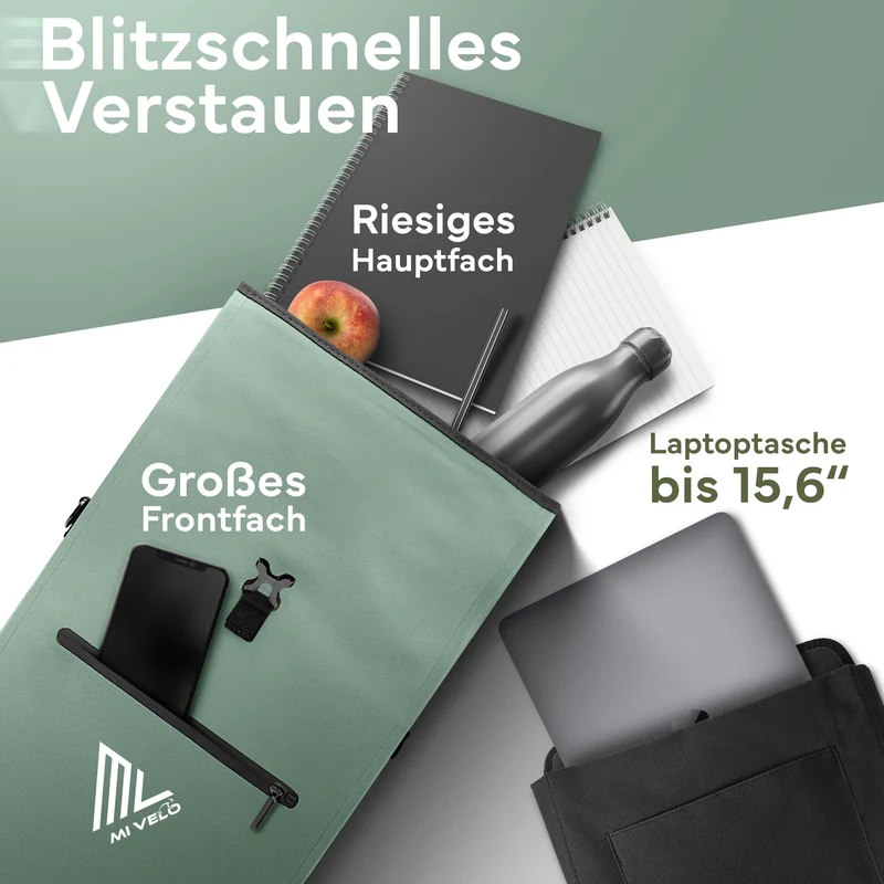 Fahrradtasche mit Rucksackfunktion 25L „MAGNUM“