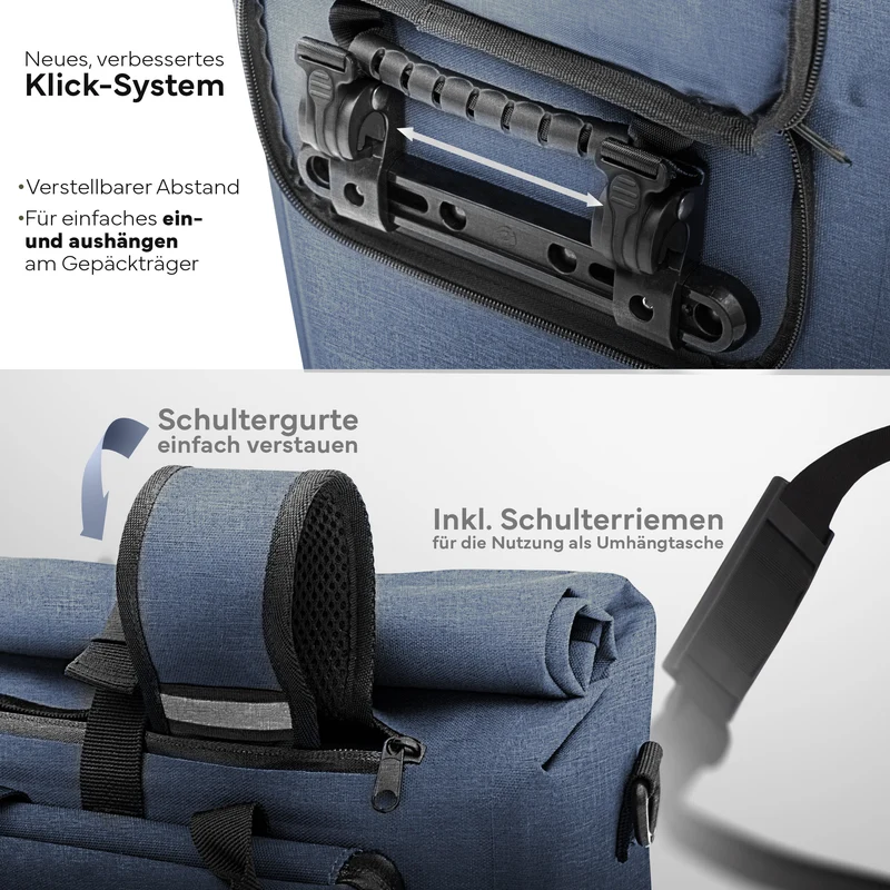 Fahrradtasche mit Rucksackfunktion 25L „MAGNUM“