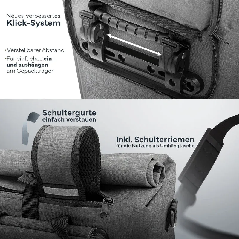 Fahrradtasche mit Rucksackfunktion 25L „MAGNUM“