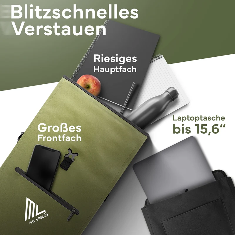 Fahrradtasche mit Rucksackfunktion 25L „MAGNUM“